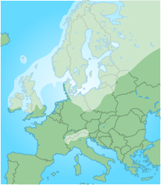 Map of Europe during Ice Age