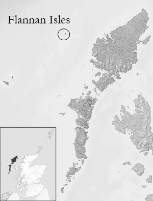 Map of Outer Hebrides and Flannan Isles