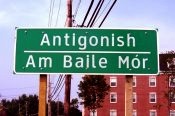 Antigonish sign in Gaelic