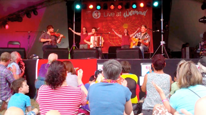 Barrule on stage at WOMAD