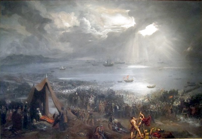 Battle of Clontarf, oil on canvas painting by Hugh Frazer, 1826, Isaacs Art Center