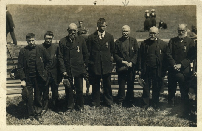 Crew of Manx fishing boat PL11 Wanderer