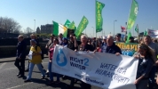 Protest against water charges picture from RTE