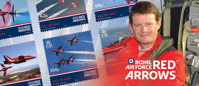Isle of Man Stamps - Red Arrows Celebrate 50th Display Season
