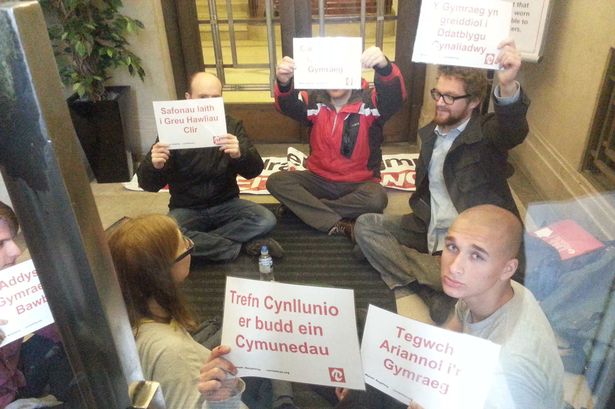 Sit in at Welsh Government offices