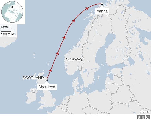 Aberdeen football found in Norway