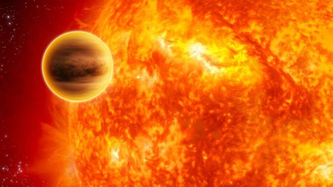 Artist’s impression of an extrasolar planet similar to WASP-13b. Courtesy of BBC Ellan Vannin