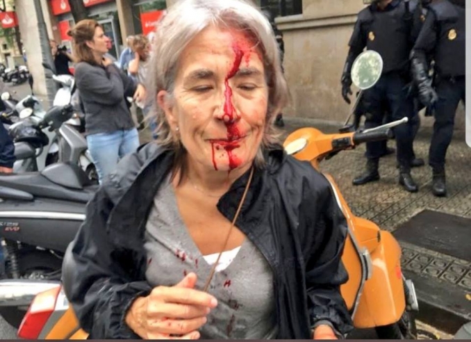 Attack on voters in Catalonia 2
