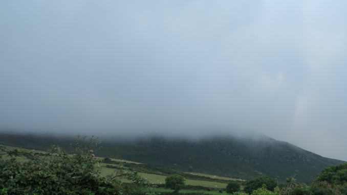 Mist descends over the east of Barrule