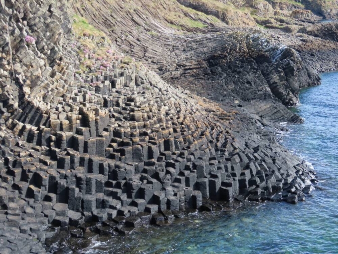 Basalt rock formations on Staffa