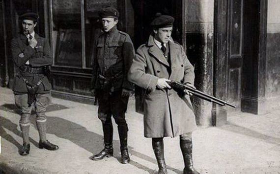 Black and Tans patrol on the streets of Ireland