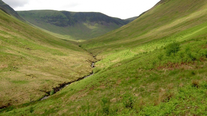 Carrifran in 2004 before tree planting initiative image courtesy Borders Forest Trust