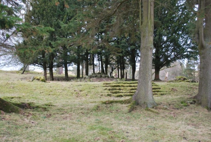 Cemetery today with remains of PoW Memorial