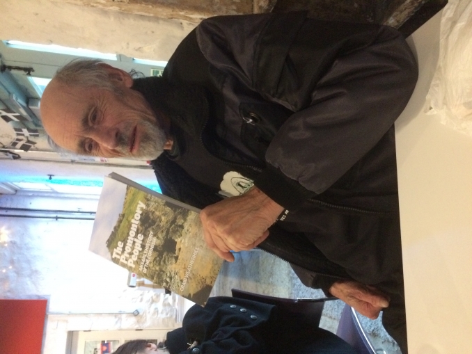 Craig Weatherhill with his book The Promontory People - An early history of the Cornish. 