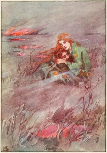 Deirdrê painting in a book of myth 1915 by Helen Stratton