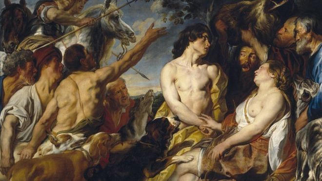Early painting of Atalanta and Meleager by Jacob Jordaens