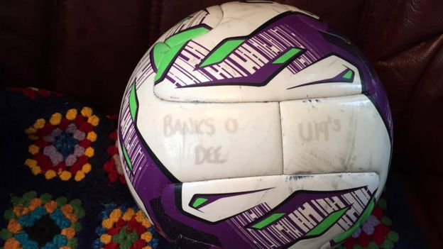 Football that floated from Scotland to Norway