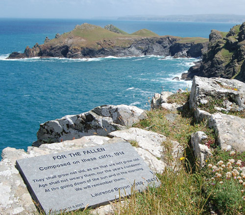 For the fallen plaque Cornwall