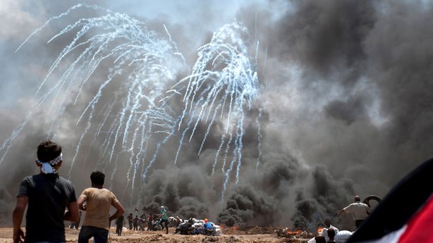 Gaza demonstrations. Picture RTÉ