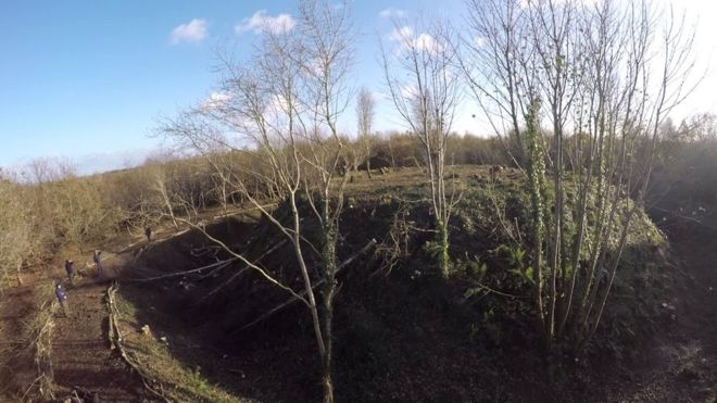 Hidden 12 century castle at Mount Stewart being uncovered -image BBC