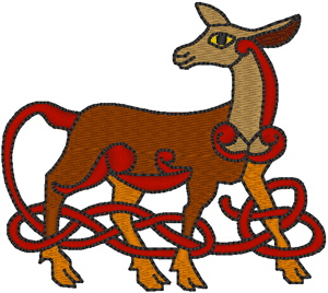 Celtic deer design