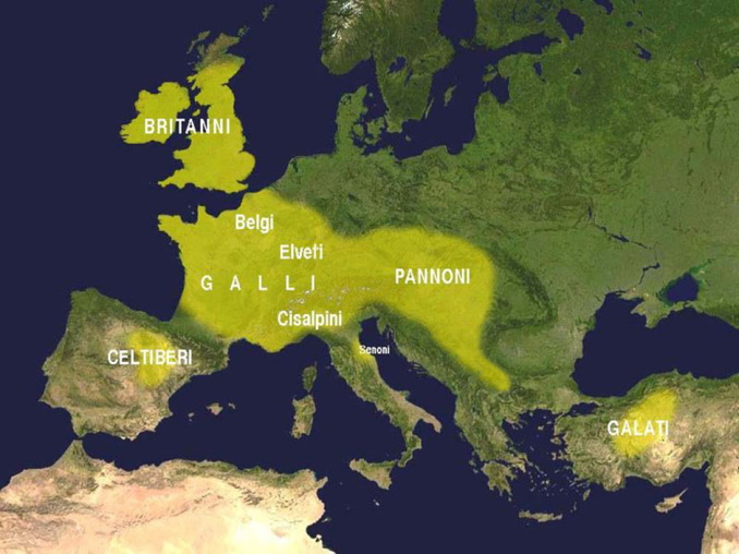 Map of ancient Celtic tribes