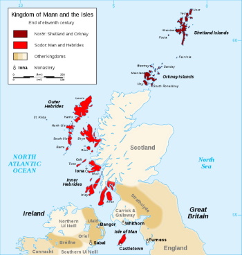 How did Vikings react to the celts of Scotland who were probably