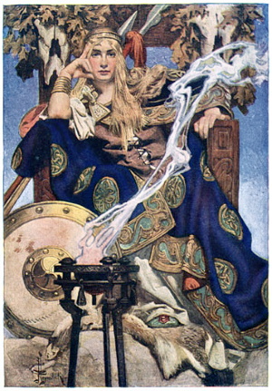 Queen Medb painting by Joseph Christian Leyendecker (1874 - 1951)