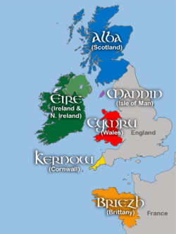 Map of Celtic nations with language at its core