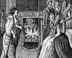 Grace O' Malley meeting with Queen Elizabeth I. An illustration from Anthologia Hibernica vol.11 1793.