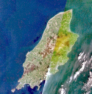 Satellite image of Isle of Manx
