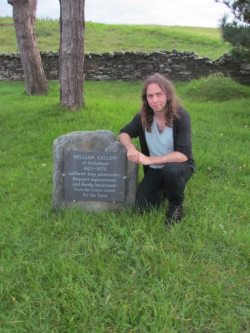 John Callow at Manx Quaker burial ground