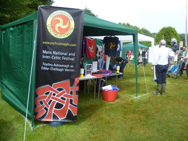 Display promoting Yn Chruinnaght at Tynwald Day Fair