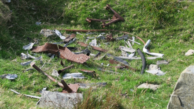 Wreckage on Barrule