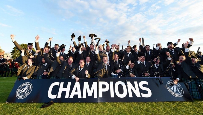 Inveraray and Distric Pipe Band Grade 1 winners and world champions photo from WPBC facebook