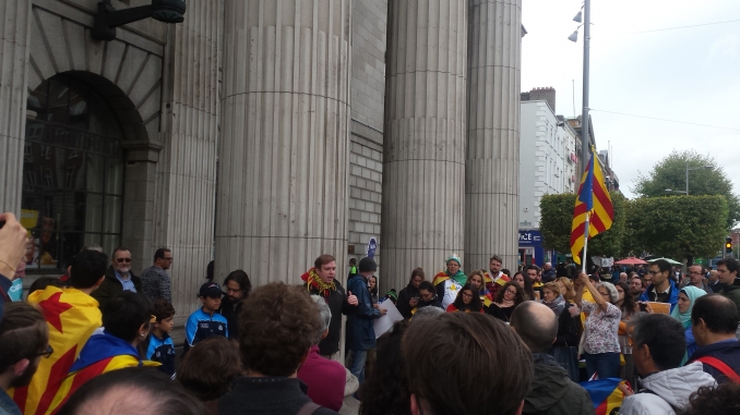 Irish CL Branch Sec addressing Catalan demo