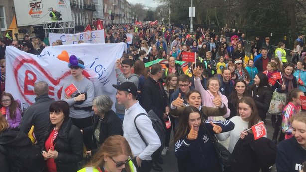 Irish language and street party in Dublin. Picture from RTÉ 