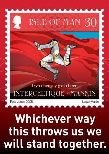 Manx inter-celtique flag poster