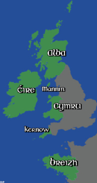 Map of the Celtic Nations