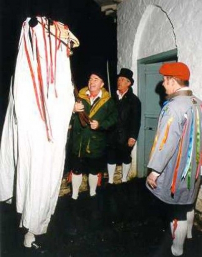 Mari Lwyd. Image from National Museum of Wales