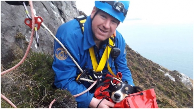 Meg rescued after getting stranded on a cliff face