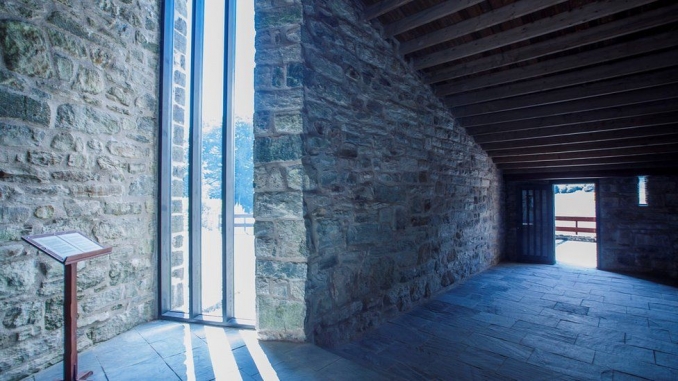 Capel Celyn Memorial Chapel interior Capel after renovation image courtesy of Welsh Water