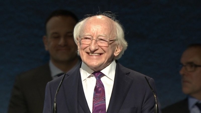 Michael D Higgins. Image from Raidió Teilifís Éireann