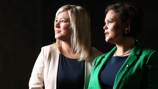 Michelle O'Neill and Mary Lou McDonald. Picture from RTÉ 