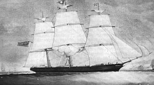 Mimosa, clipper ship carrying the first Welsh emigrants to South America in 1865