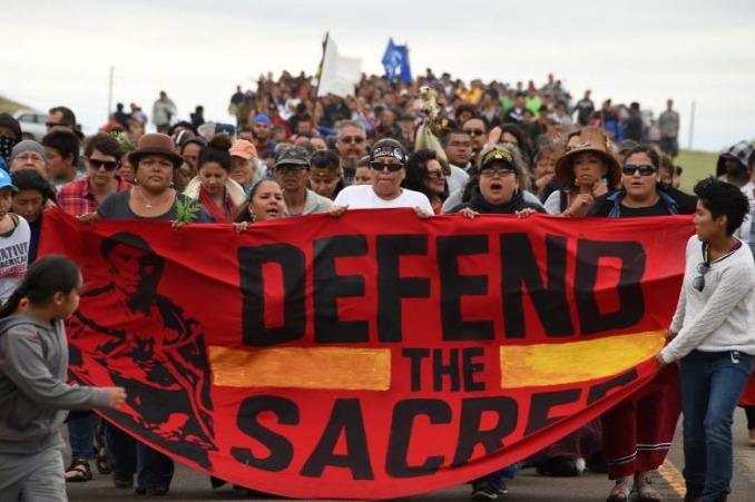 Native American protesters