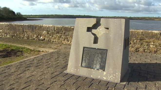 New memorial to Garden Pit miners overlooks the Eastern Cleddau river. Image BBC Wales.