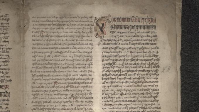 Page from manuscripts in National Library of Scotland