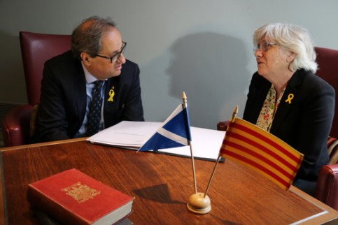 Quim Torra and Clara Ponsati meet in Edinburgh on July II 2018. Picture:Catalan News