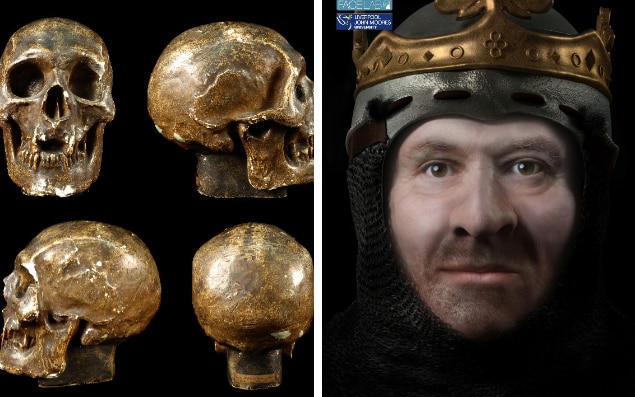 Reconstruction of the face of Robert the Bruce. Images from University of Glasgow